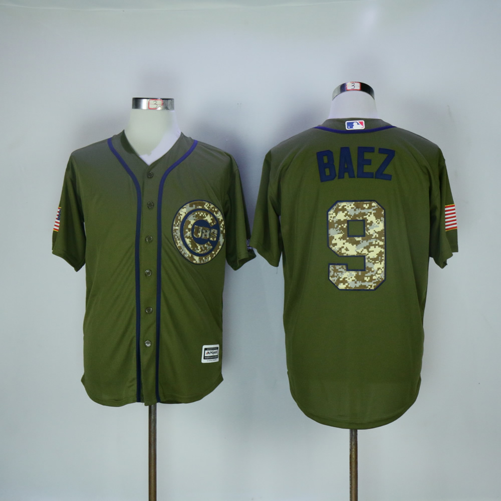 Men Chicago Cubs #9 Baez Green MLB Jerseys->women mlb jersey->Women Jersey